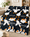 Плед велсофт Гусь черный с особенностью дизайна Love You 200 x 220 см loveyouhome_82844 фото
