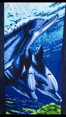 Пляжний рушник Merzuka Дельфіни Old 3 dolphin 75х150 см Sul-10073 фото