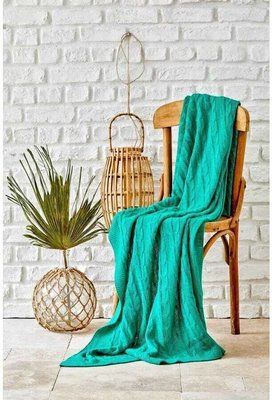 Плед 100% акрил вязанный Karaca Home Sofa yesil, 130 х 170 см sv2000022253642 фото