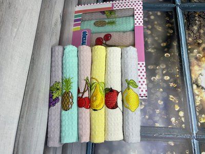 Suvari Fruit 6в1 вафельні рушники 40х60 см Туреччина Sul-copy_3698 фото