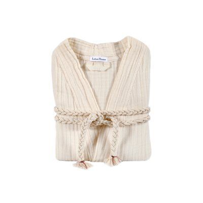 Халат Lotus Home - Nitra muslin beige S/M svt-2000022351041 фото