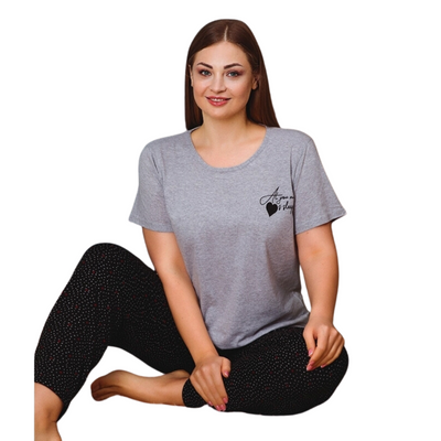 Піжама жіноча Seyko Black Heart Pigama-54-3XL фото