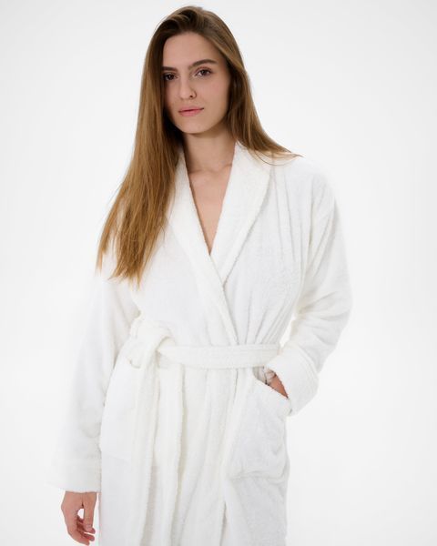Халат махровый unisex Lotus Home - Basic Soft белый S svt-2000022339407 фото