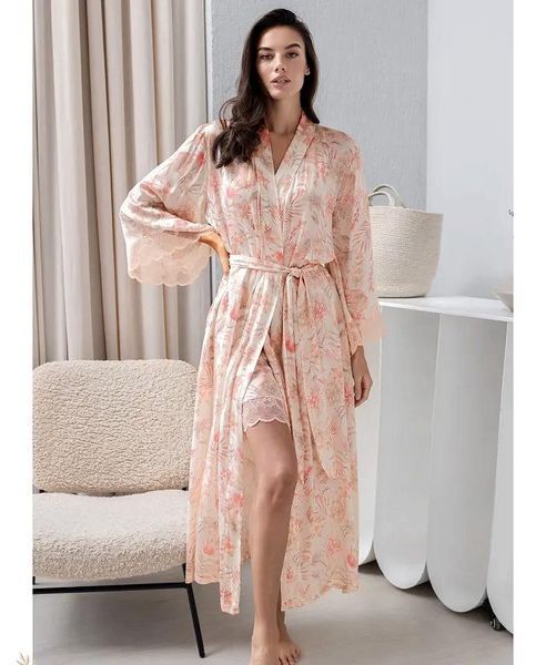 Длинный шелковый халат Молли 1929 Mia-Amore L/XL Mia-Amore_1929_2XL/3XL фото