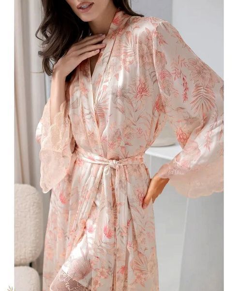 Длинный шелковый халат Молли 1929 Mia-Amore L/XL Mia-Amore_1929_2XL/3XL фото