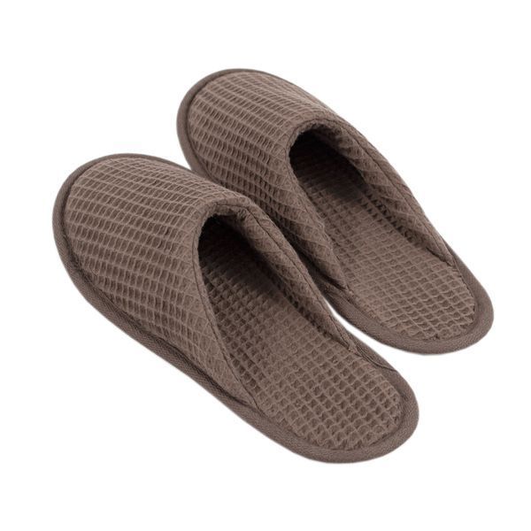 Тапочки Lotus Home - Waffle brown коричневые svt-2000022330398 фото