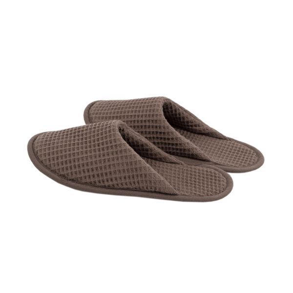 Тапочки Lotus Home - Waffle brown коричневые svt-2000022330398 фото