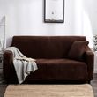 Захисний чохол на двомісний диван Велюровий Diana Textile Plush Velvet 145-185 см, Шоколадний, 145x185 см