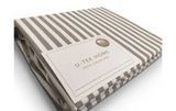 Постільний комплект Cacao Stripe U-tek бавовна Hotel Collection какао Двохспальний posmar69188 фото