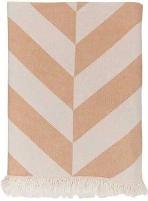 Хлопковый плед Barine Fishbone Throw Mustard, 130 х 180 см sv2000022193078 фото