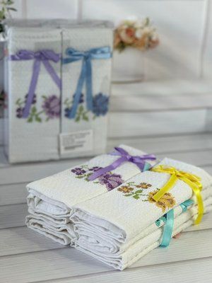 Suvari Bantik beyaz вафельні рушники 40x60 см , 6 шт/уп Sul-5623 фото