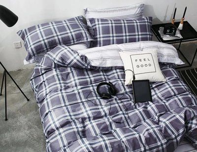 Набор постельного белья La Scala Y230-863 сатин серая клетка posmar70066 фото