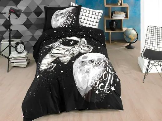 Постельное белье HOBBY Poplin Galaxy темно-серый 44453_1,5 фото