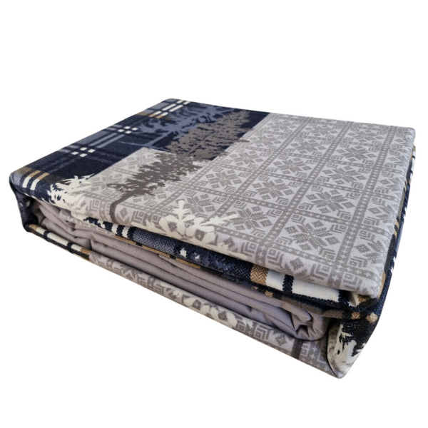 Комплект постельного белья First Choice Flannel Winter FLN-106-Winter-Grey-Євро фото