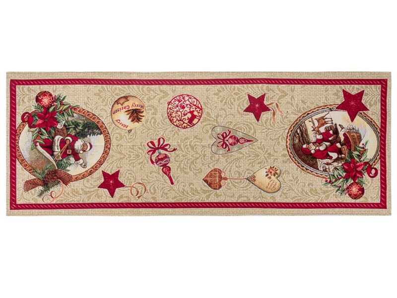 Раннер (наперон) Новогодний Lefard HOME TEXTILE Гобелен SANTA CLAUS 45х140 см p_s_k_732-186 фото