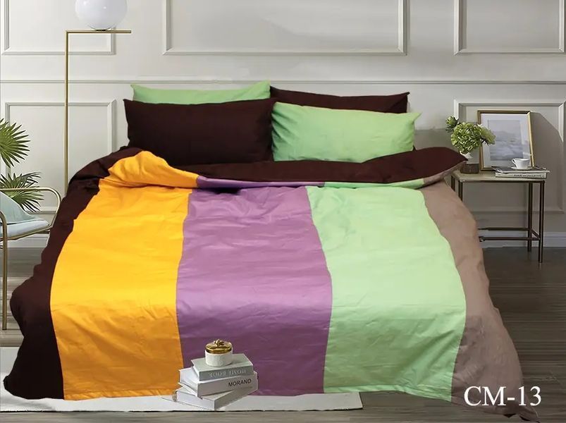 Постельное белье сатин Евро TAG Color mix CM-13 100% хлопок Colormix-085е фото