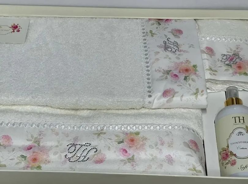 Набір рушників Tivolyo Home CHERISH BEYAZ 3 3пр (30х50+50х100+75х140) см Набір p_s_k_238880 фото