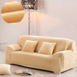 Захисний чохол на двомісний диван Diana Textile Plush Velvet 145-185 см al2045-2-seater-145-185-beige фото