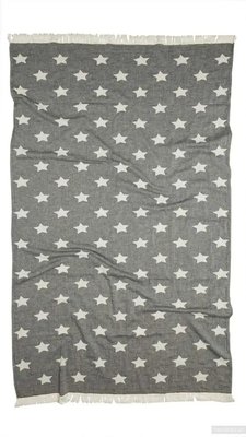 Пляжний рушник 90 х 160 BARINE STARS SIYAH sv2000008473859 фото