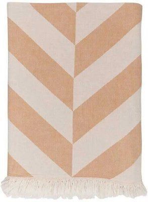 Хлопковый плед Barine Fishbone Throw Orange, 130 х 180 см sv2000022193061 фото