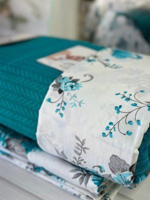 Petrol Літній набір з Плед машинна в'язка Romeo home Туреччина Sul-6030 фото