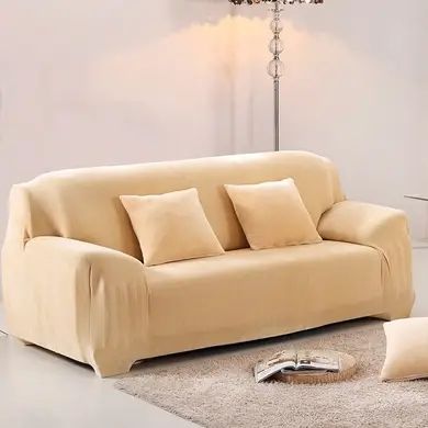 Захисний чохол на двомісний диван Diana Textile Plush Velvet 145-185 см al2045-2-seater-145-185-beige фото