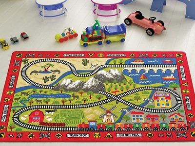 Килимок в дитячу кімнату Confetti Railway Kirmizi 100x150 Conf_110083663 фото