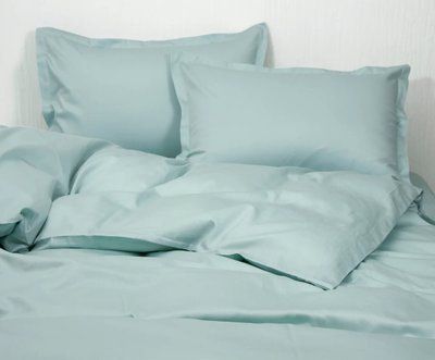 Комплект постільної білизни LUXURY LINENS Basic Line холодна бірюза Півтораспальні luli3003632LL фото