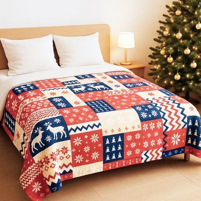 Плед флис Нордическая мозаика 150x200 см Love You loveyouhome_9114 фото