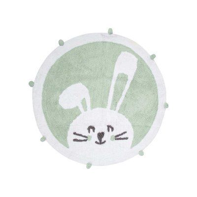 Килимок в дитячу кімнату Irya - Bunny mint ментоловий 110x110 svt-2000022288453 фото
