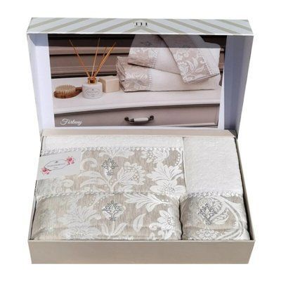 Набір рушників Tivolyo Home FORTUNY BEJ 3 3пр (30х50+50х100+75х140) см Набір p_s_k_eltex-157913 фото