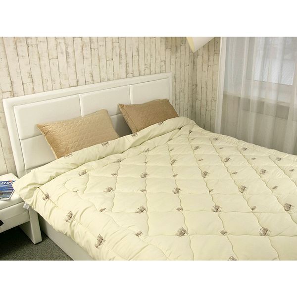 Вовняна зимова ковдра Руно Sheep в мікрофібрі 321.52ШУ_Sheep фото