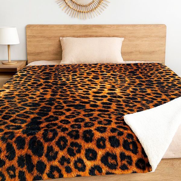 Плед флисовый Sherpa Дикий Леопард двусторонний Love You 200 x 220 см loveyouhome_ly9224 фото
