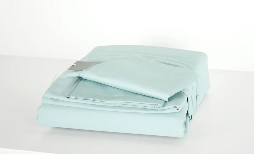 Комплект постельного белья LUXURY LINENS Basic Line холодная бирюза Полутораспальные luli3003632LL фото
