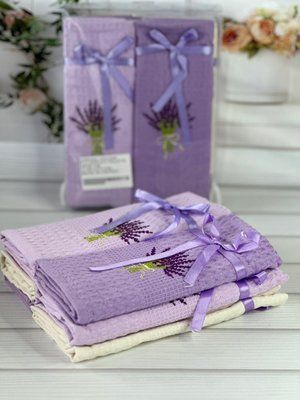 Suvari Bantik lavanta вафельні рушники 40x60 см , 6 шт/уп Sul-5621 фото
