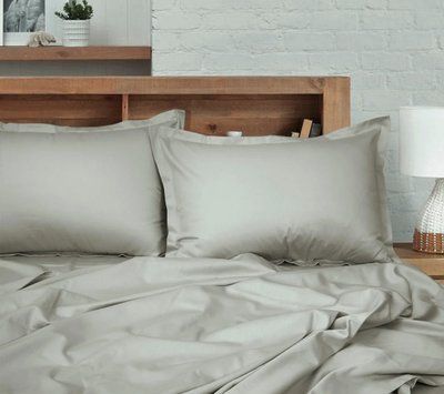 Комплект постільної білизни LUXURY LINENS Basic Line холодна перлина Двоспальні luli300302LL фото