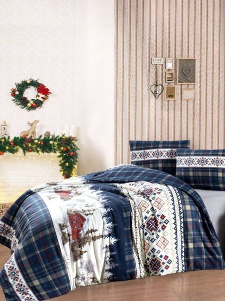 Комплект Flannel FLN-111 Nature Navy Blue FLN-111-Nature-Navy-Blue-Євро фото