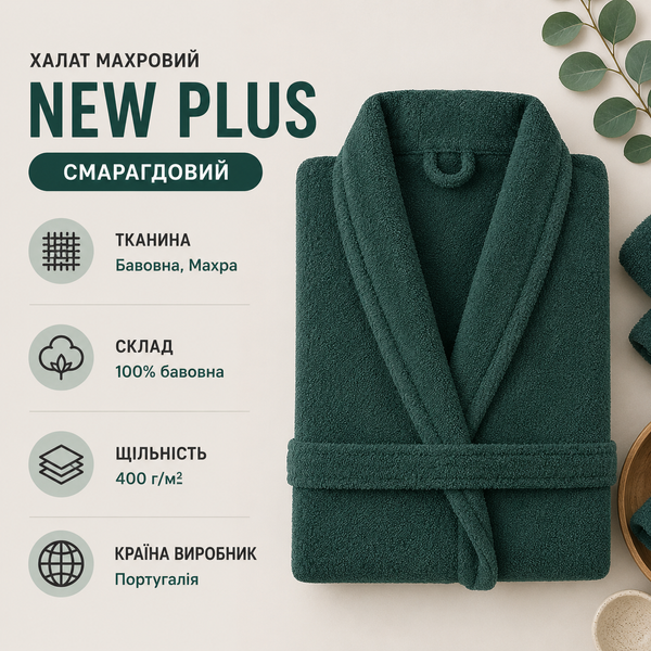 Халат махровый Sorema New Plus Deep Baltic M Sorema-3960111863-23334 фото