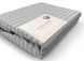 Простыня на резинке серо-голубая в наборе с наволочками U-tek хлопок Stripe 30 Blue-Grey 140х190 posmar68960 фото