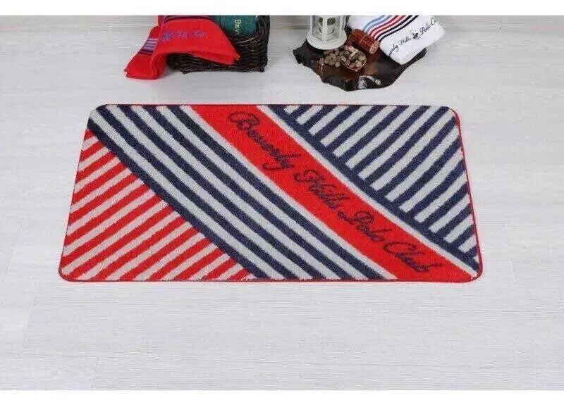 Килимок для ванної Beverly Hills Polo Club 303 Red, Blue, 57 х 100 см sv2000022228671 фото