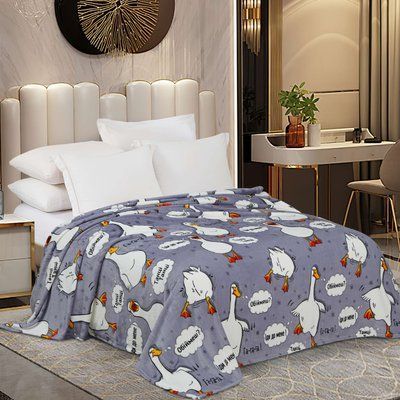 Плед флісовий Гуси сірі Love You 200 x 220 см loveyouhome_8285 фото