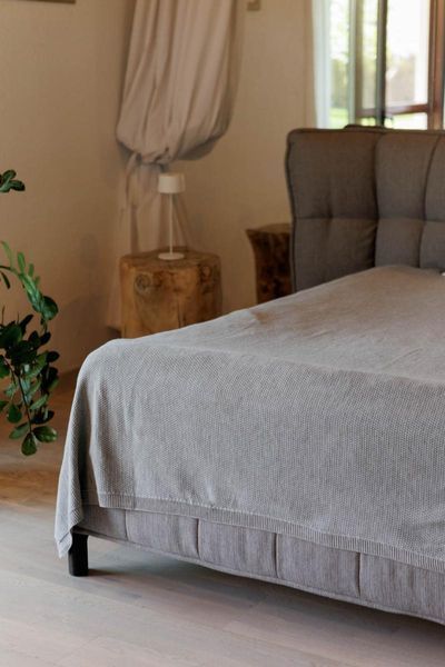 В'язаний плед MONO Світло-сірий, 140х180см ПРОВАНС 045485 provence_045485 фото