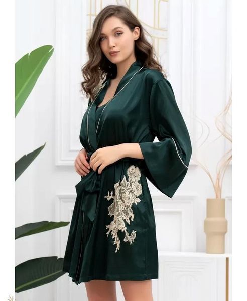 Женский шелковый халат Mia-Amore FELLINI 3913 Mia-Amore_3913_2XL/3XL фото