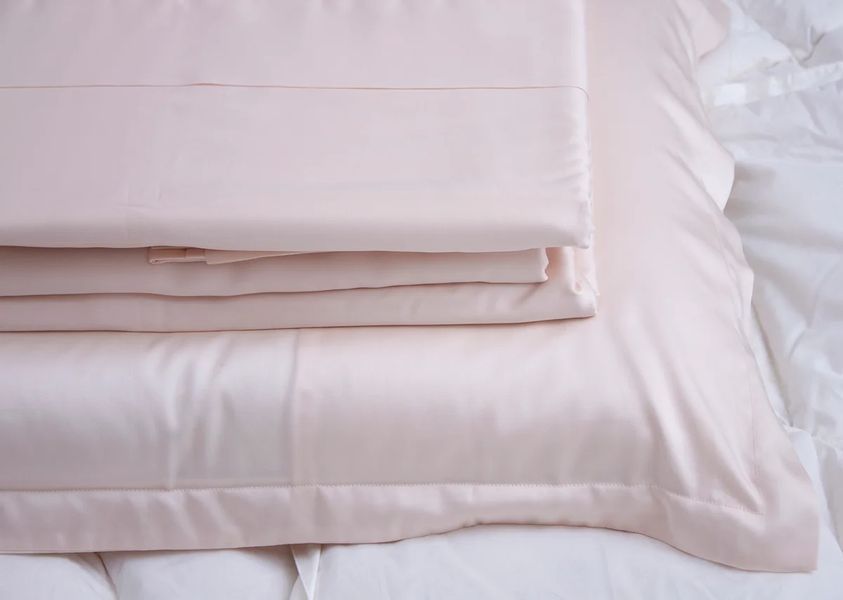 Комплект постільної білизни LUXURY LINENS Cecilia Tencel SAND SHELL 100% тенсел Двоспальні luli2300092 фото