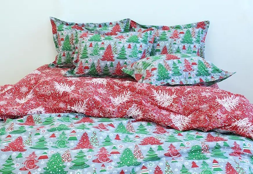 Новорічна постільна білизна з компаньйоном сімейна ранфорс TAG R-T9130 100% бавовна TAG(sem)-814 фото