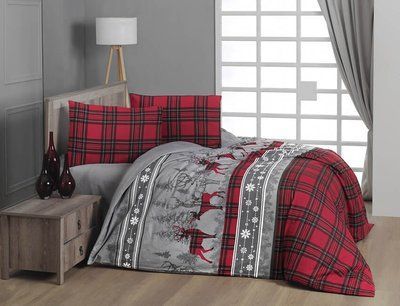 Комплект Flannel FLN-76 Happiness Red FLN-76-Happiness-Red-Євро фото