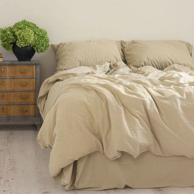 Комплект постільної білизни 200x220 LIMASSO OXFORD TAN STANDART hr-ln800379 фото