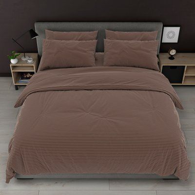 Постельное бельё Полоска шоколад LoveYouHome Бязь gold Полуторные loveyouhome_7166 фото