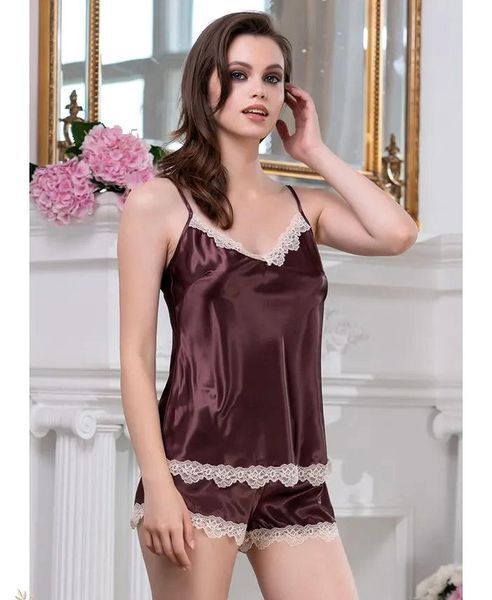 Женская атласная пижама с шортами "Джулия" 8732-3 Mia-Amore_8732-3_S фото