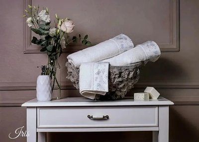 Набір рушників Tivolyo Home IRIS BEYAZ 3 3пр (30х50+50х100+75х140) см Набір p_s_k_240806 фото